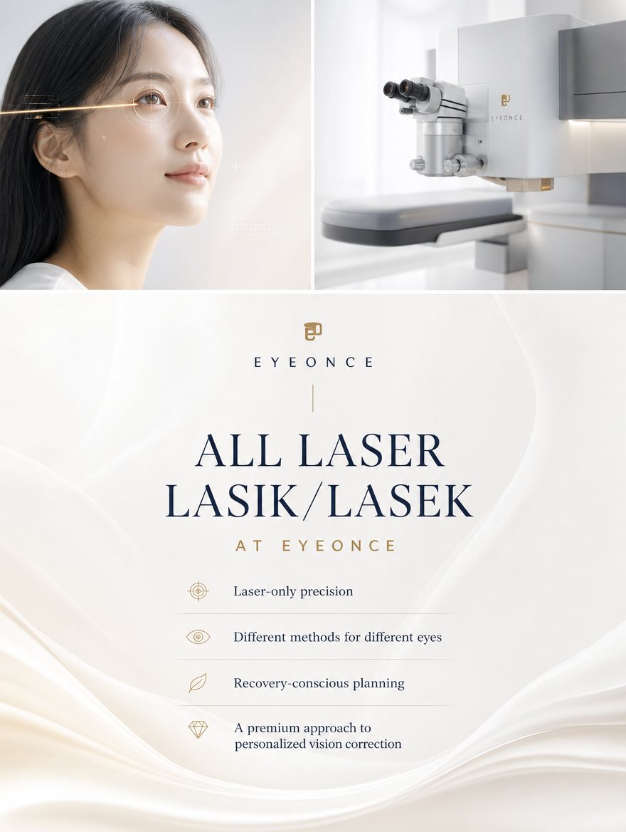 LASEK recovery timeline, WaveLight EX500 and international patient care at EYEONCE Eye Clinic Seoul — panel 15