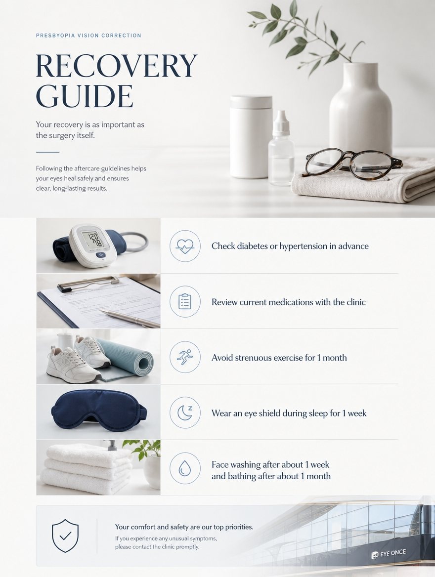 Choosing a lens, trifocal IOL global trust markers and recovery guide at EYEONCE Eye Clinic Seoul — panel 12